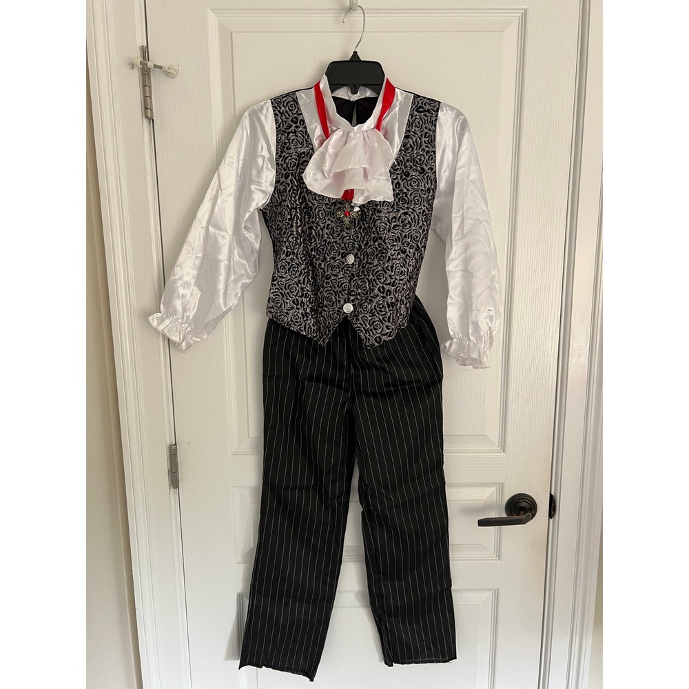 Spirit Halloween Boys Vampire Costume M 7-10 Gothic Victorian Vest Pants Cravat